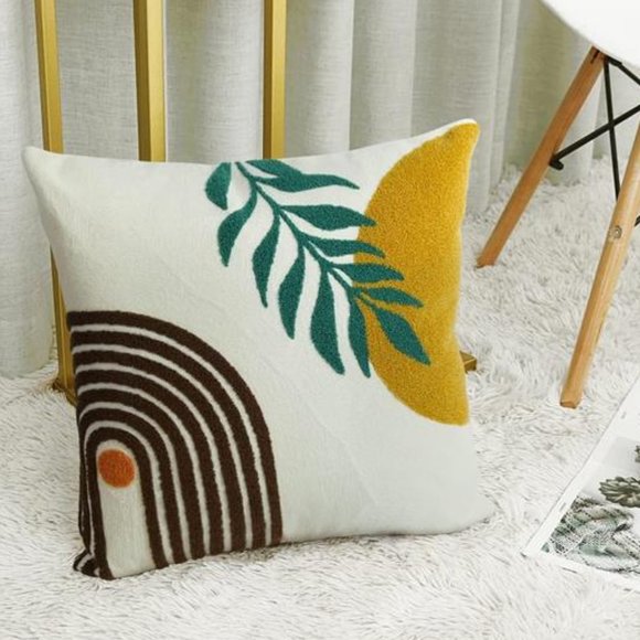 Boho Decorative Throw Pillow Covers 2 Cases Set Accent Mid Century Modern Decor - Picture 3 of 13